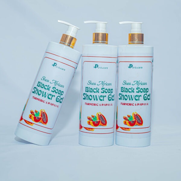 African Shea Black Soap Shower Gel (Tumeric & Papaya)